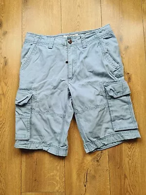 Fat Face Shorts Mens Cargo Combat Military Thick Cotton Sky Blue Size 30-31 • £30