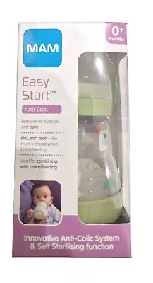 MAM Easy Start Self-Sterilising Anti-Colic Newborn & Baby Feeding Bottle 160ml • £6.99