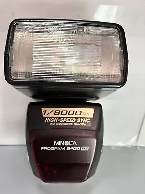 [EXC+5] Minolta Program Flash 5400HS Shoe Mount Tested/Workes From Japan • $40