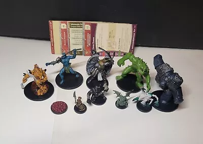 WOTC D&D Miniatures Outsiders Lot With Cards Dungeons & Dragons 10 Minis • $44.99