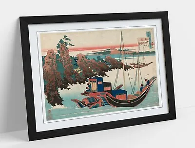 £9.99 • Buy Hokusai, Poem By Yakamochi -framed Art Poster Painting Print- Japanese Art