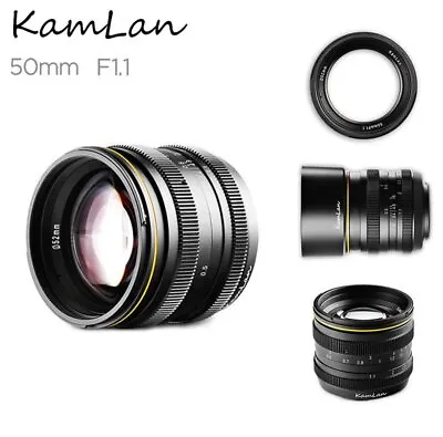 Kamlan F1.1 50mm  APS-C Large Aperture Manual Focus M43 Lens For M4/3 Mount • $72.11