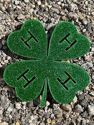 24” Shamrock Cutout Shape Sign Decor 4-H Club Glover Charm Acrylic Glitter • $79.99