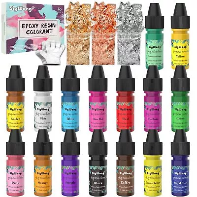 Epoxy Resin Pigment - 16 Colors Translucent Resin Colorant Highly Concentrat... • $18.69