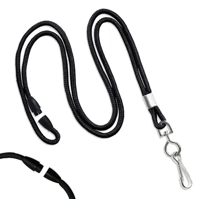$5.99 • Buy Round Breakaway Lanyard With Swivel Hook - Thin Neck Cord For ID Badge & Keys