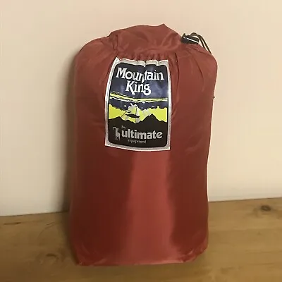 Vintage Mountain King By Ultimate Equipment Sleeping Bag Camping Dacron Orange • £69.99