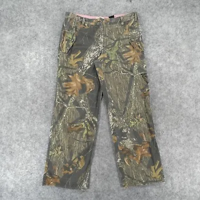 Mossy Oak Pants Womens Large 10/12 Break-Up Camouflage Straight Leg Twill • $22.89