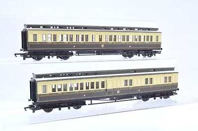 Hornby OO Gauge - R4120A/R119A Pair Of GWR Clerestory Coaches - Boxed • £37.95