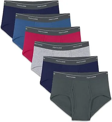 Fruit Of The Loom Men's Fashion Briefs Underwear S-XL (Pack Of 6) • $16.99