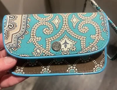 Vera Bradley Wallet In Shades Of Turquoise And Brown • $15