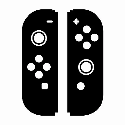 Switch Controller Light Switch Black Vinyl Sticker Wall Decal Nintendo Inspired  • £2.15