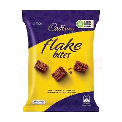 CADBURY DAIRY MILK FLAKE BITES 150G (Box Of 14 Packs) • $82.99