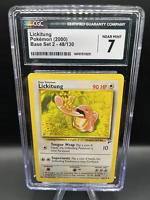 Pokémon TCG Lickitung Base Set 2 48/130 Regular CGC 7 • $7.50