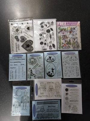 £7.50 • Buy 11 Pks New Clear Stamps For Card Making And Crafting