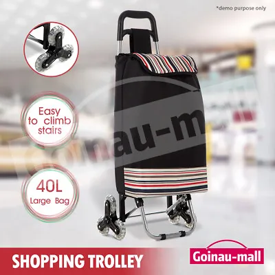 Shopping Cart Trolley Large Grocery Storage Shop Bag Foldable Luggage Basket • $39.39