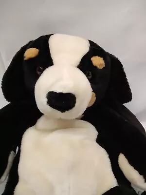 £4.99 • Buy Tesco Soft Toy Children Backpack,Dog. Straps And Zipped Pocket. Black/white Dog 
