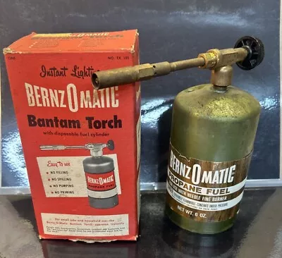 Vintage Bernz-O-Matic Bantam Torch  Green Metal • $24