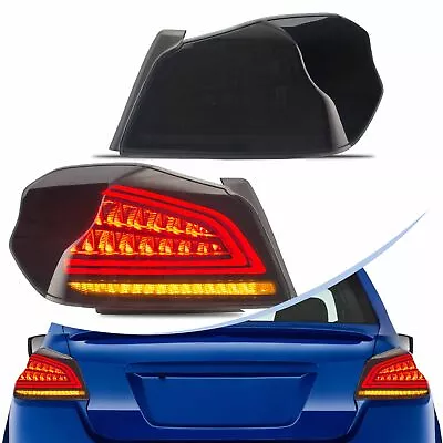 VLAND Smoked Lens LED Tail Lights For Subaru WRX & STI 2014-2021 Rear Brake Lamp • $299.99