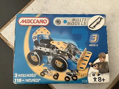 Meccano Multi Models - 3 Models In One Box : No. 2520 Metal Building Set Toy MIB • £9.99