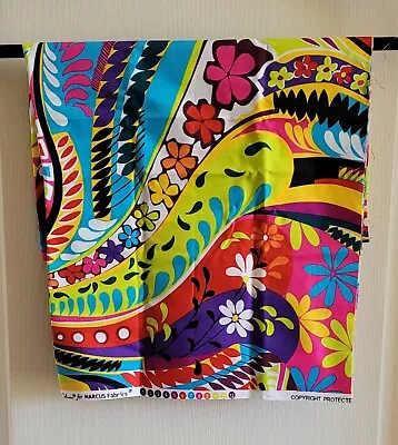 1/2 Yard Hippie Chicks Michele D Amore Marcus Fabric Bold Brights Quilt Shop  • $7