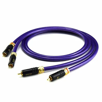 Pair VDH Silver Plated Interconnects Cable With Audio RCA Plugs Cable  • $39.60