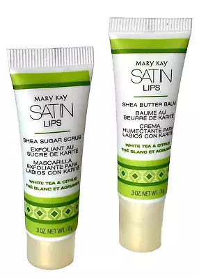 Mary Kay: Satin Lips Duo- Shea Sugar Scrub & Shea Butter Balm White Tea & Citrus • $17.99