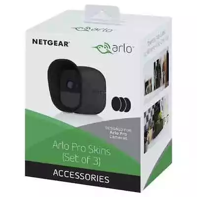 Netgear Arlo Pro Skins-Set Of 3 In Black (VMA4200B) For Arlo Pro & Pro 2 Cameras • $48.88