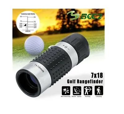 Monocular 7X18 Golf Rangefinder Distance Meter Finder Binocular Pocket Scope • $15.12