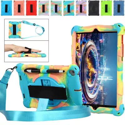 Kids Soft Rubber Gel Stand Case Cover Strap For IPad 9.7 10.2 Air Pro 10.5 Mini • £15.59