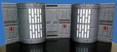$17 • Buy Death Star Hallway Diorama Walls With Columns Star Wars Hasbro Kenner Ships Free