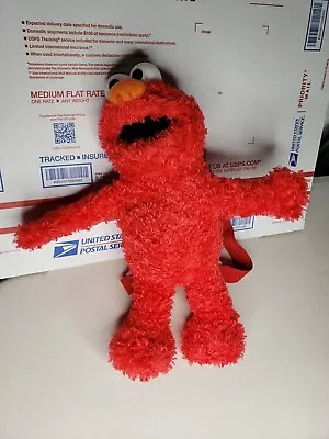 Sesame Street “Elmo” Red Plush Backpack For Kids 16in • $17