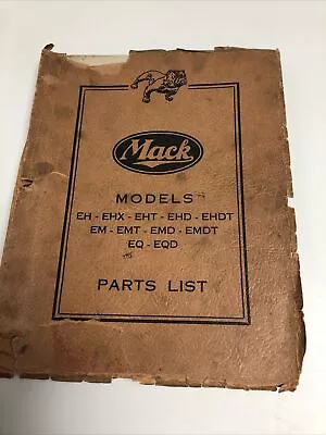 1941 MACK Truck EH EHT Etc Parts List EN-310 & EN-354 Engines Exploded Diagrams • $12.99