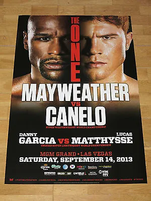 Floyd Mayweather Vs.Canelo Alvarez Fight Poster   The One   2013 Original IN • $20.35