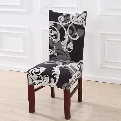 $23.82 • Buy 1/4/6/ Stretch Dining Chair Covers Slipcover Spandex Wedding Cover Removable AU