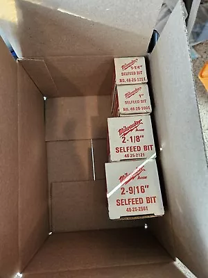 Four (4)  Milwaukee Selfeed Bits With Individual Boxes And Instructions - Used • $45
