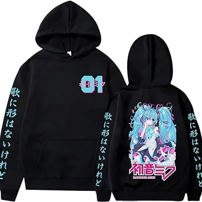 Women Men Vocaloid Hatsune Miku  Hoodie  Cosplay Sweatshirt Pullover Top • $22.99