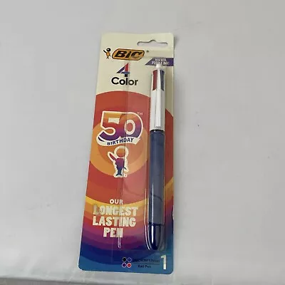 BIC Medium Point Ball Pen 4 Colors Assorted Ink 50th Birthday • $8.99