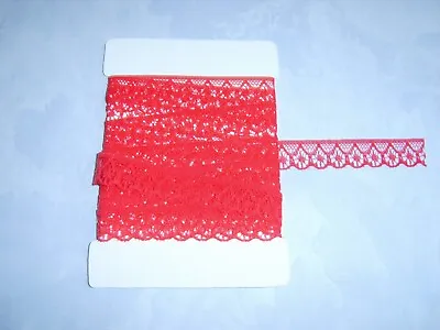 Red Lace Trim Sewing Crafts Haberdashery Dress Making Etc 3m Red Lace • £1