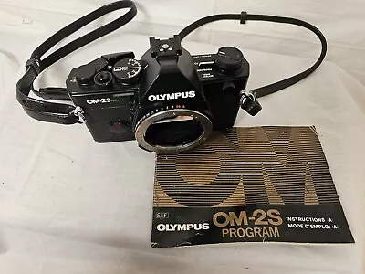 Olympus OM-2S Program 35mm SLR Film Camera Body OM-System Vintage UNTESTED READ • $44.98