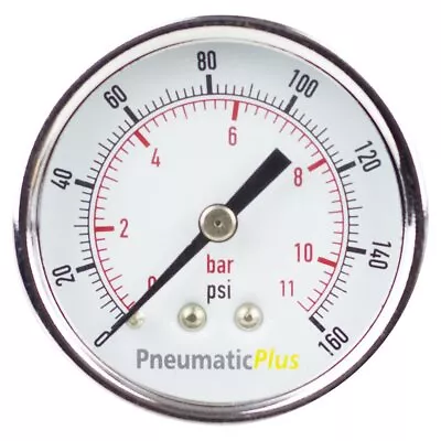 PSB20-160CP Air Pressure Gauge For Air Compressor WOG Water Oil Gas Chrome Pl... • $17.94