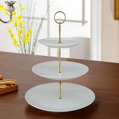 £8.89 • Buy 3 Tier Ceramic Cake Stand Tea Cupcake Party Wedding Display Tableware Holder