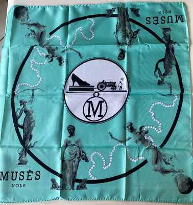 Krewe Of Muses 2024 Rare 20” Sq Scarf Grecian Statues Mint Green MIP Mardi Gras • $44