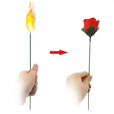 Flame To Rose Appearing Magic Flower Magic Street Magic Tricks Easy Magic G3V0 • £1.09