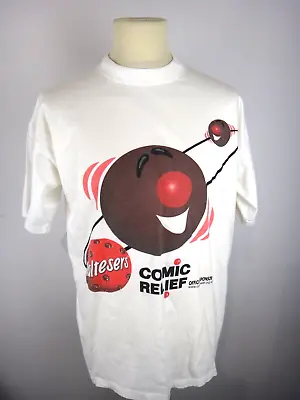 Comic Relief T Shirt Mens Large White Novelty Charity Vintage Classic Fit 90s • £29.99