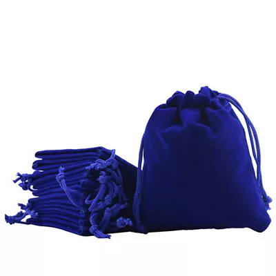 25-100Pcs Velvet Gift Drawstring Pouches Earring Jewelery Packing Bags All Size • $5.99