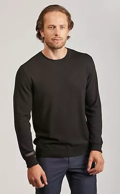 $5150 Vicuña Black Crewneck Sweater Vicuna Size XXL EU 56. • $3374.25