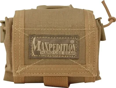 Maxpedition Rollypoly MM Folding Pouch Khaki Tan Nylon Construction 3.5 X2 X3  • $31.39