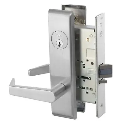 Yale Classroom Mortise Lock With Escutcheon Lever Trim Satin Chrome Finish • $175