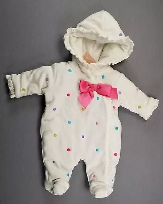 Baby Girl New Gymboree Preemie Up To 5Lbs Polka Dot Hooded Snowsuit--Rare • $74.99