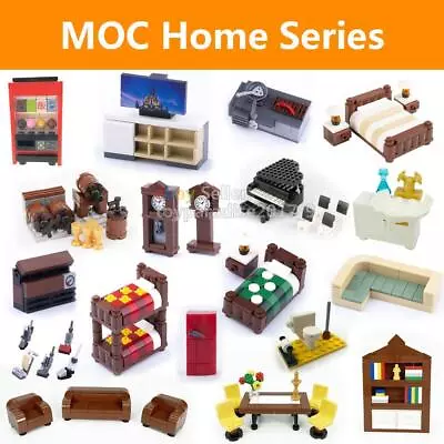 MOC City Street Room House Furniture Scene Building Blocks Bricks View Bulk DIY • $6.36